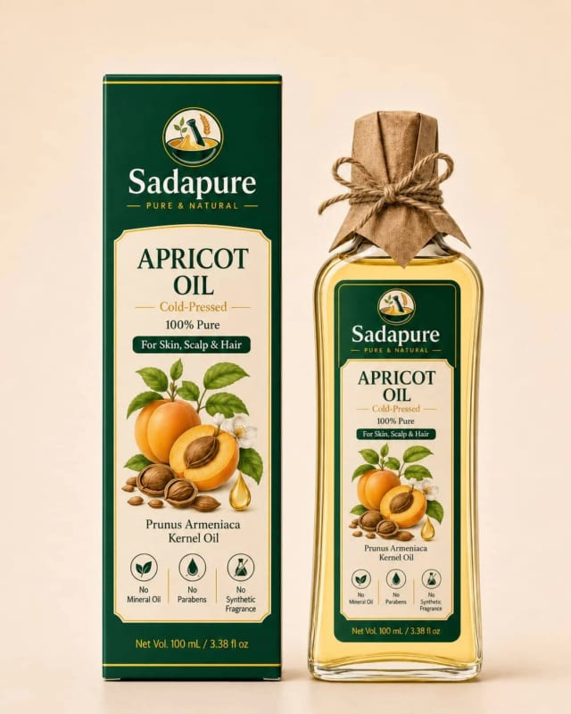 Cold Pressed Apricot Oil (خوبانی) — 100 ml for Skin, Scalp & Massage